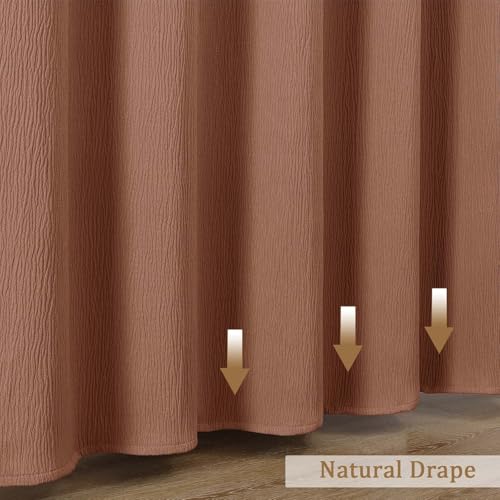 Aiyufeng 3D Textured Terracotta Shower Curtain for Bathroom, Fabric Shower Curtain Soft Cloth & Hotel Spa Quality, Luxury Boho Bathroom Curtains, Machine Washable, Terracotta, 72x72 Inches - color: Terracotta, size: 72"W x 72"L (Pack of 1)