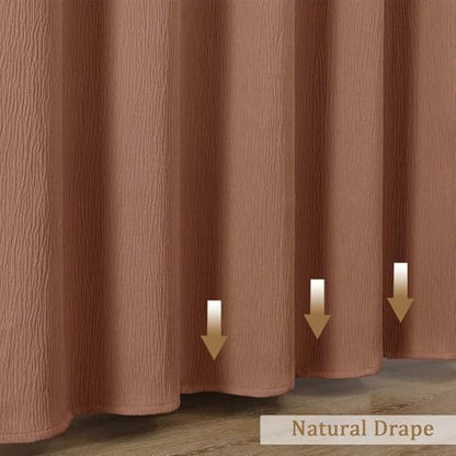 Aiyufeng 3D Textured Terracotta Shower Curtain for Bathroom, Fabric Shower Curtain Soft Cloth & Hotel Spa Quality, Luxury Boho Bathroom Curtains, Machine Washable, Terracotta, 72x72 Inches - color: Terracotta, size: 72"W x 72"L (Pack of 1)