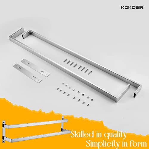 KOKOSIRI Towel Bars Bath Towel Holders 32 Inches Chrome Bathroom 2-Tiers Ladder Towel Rails Wall Mounted Towels Shelves Rack Polished Stainless Steel, B5008CH-L32 - color: Polished Chrome, size: 32-Inch