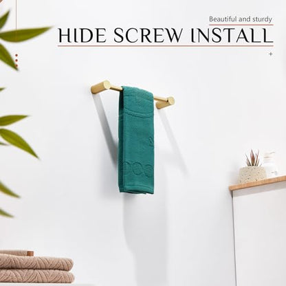 KOKOSIRI Bathroom Towel Bar 16-Inch Single Rail for Bathroom Hardware Hand Towel Holder Hangers Wall Mount Brushed Gold Stainless Steel, B4007BG-L16 - color: Brushed Gold, size: 16-Inch