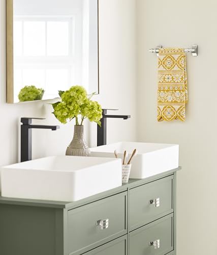 Amerock Davenport Polished Nickel 9 inch (229 mm) Center-to-Center Towel Bar, BH36055PN - color: Polished Nickel, size: 9 Inch (229 mm)