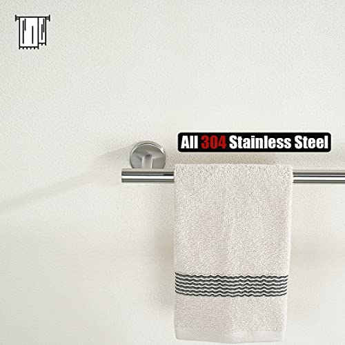 JQK Bathroom Towel Bar, 15 Inch 304 Stainless Steel Thicken 0.8mm Towel Rack, Towel Holder Brushed Finished Wall Mount, Useable Length 12 Inch, TB110L12-BN - color: Brushed, size: 15 Inch