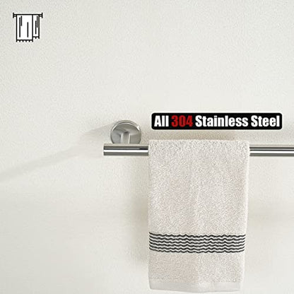 JQK Bathroom Towel Bar, 15 Inch 304 Stainless Steel Thicken 0.8mm Towel Rack, Towel Holder Brushed Finished Wall Mount, Useable Length 12 Inch, TB110L12-BN - color: Brushed, size: 15 Inch