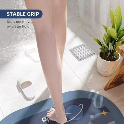 Hair Catcher/Drain Strainer/Shower Drain Cover for Bathroom Floor Drain, Stainless Steel and Silicone (2pack,4.9 inch) (Black)