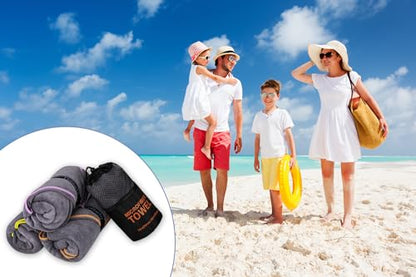 Dofilachy 4 Pack Camping Towel - Camping Towels Quick Dry Towel Microfiber Travel Sports Towel for Camp Bath Beach Swim, Large 24” x 48” - color: Black-4