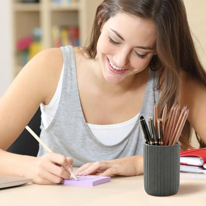 Ceramic Bathroom Tumbler, Ribbed Bathroom Toothbrush Holder Cups, Tooth Brush Holder Set, Reusable Toothbrush Mouthwash Cup, Toothpaste Holder Toothbrush Organizer for Bathroom Counter - color: Gray