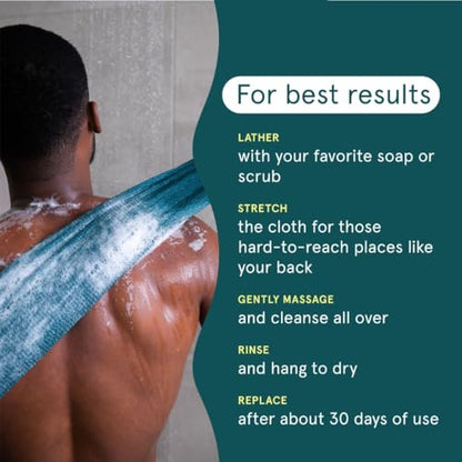 Cleanlogic Body Exfoliating Cloth, Stretchy Sport Exfoliator Bath and Shower Washcloths Ideal for Post-Workout Cleanse, Daily Skincare Tool, 3 Count Value Pack - size: 3 Count (Pack of 1), style: Sport - Stretch Cloth