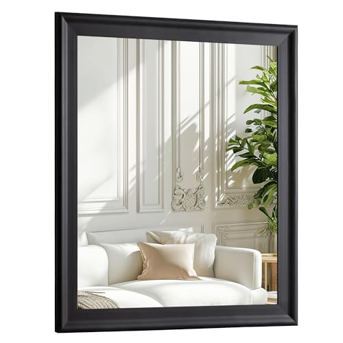Black Wall Mirror for Bathroom,Rectangle Large 30 x 36 Inch Vanity Mirrors | Rustic Hanging Mirror for Living Room,Bedroom,Entryway - color: Black, size: 36"L x 30"W