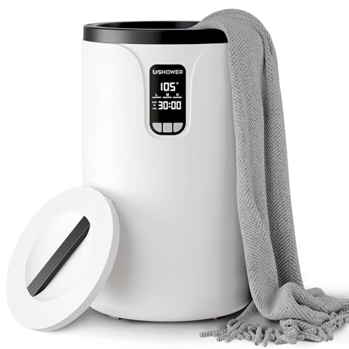 USHOWER Towel Warmers for Bathroom, 20L Large Towel Warmer Bucket for Spa | LCD Screen Display Time&Temperature, Auto Shut-Off Towel Heater Fits Two 40"x70" Oversized Towels, Blankets, Bathrobes, PJ’s - size: Plus