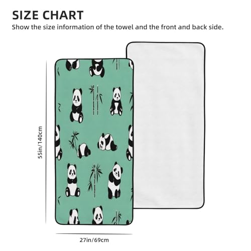 Pandas and Bamboo Soft & Comfort Bath Towel - Superior Absorbent & Quick Drying - 27"*55"
