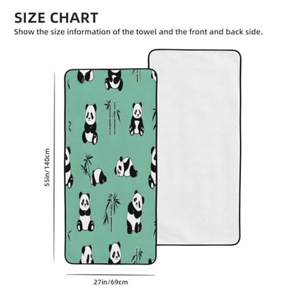 Pandas and Bamboo Soft & Comfort Bath Towel - Superior Absorbent & Quick Drying - 27"*55"
