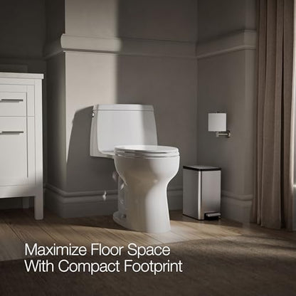 Kohler 1.6 Gallon Stainless Steel Bathroom Trash Can | 31319-ST, Small Waste Bin, Quiet-Close Lid, Hands-Free Foot Pedal - color: Stainless Steel, size: 1.6 Gallon - Step Can