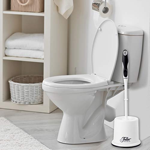 Fuller Brush Toilet Bowl Brush in Caddy Set – 16-Inch Long Handle – Heavy Duty Dome Tufted Bristles, Rubberized Non-Slip Grip, Bathroom, Rim, Trap Cleaner (Pack of 1) - size: 16" Bowl Brush