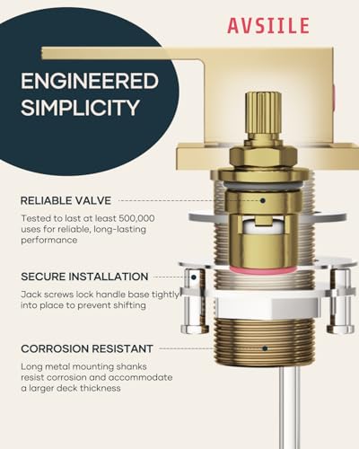 AVSIILE Waterfall Bathroom Faucet 3 Hole, Brushed Gold 8 Inch Widespread Modern 3 Piece Bathroom Sink Faucet, Touch On Lavatory Faucet for Vanity RV Restroom, Curved Spout - color: Brushed Gold, style: Curved Spout
