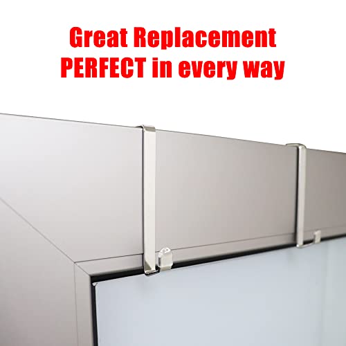 Heavy-duty Single Over Door Hooks, Stainless Steel Hanger Organizer for Hanging Bag, Towel, Bath Robe, Shoe Rack, Fit 1-1/2" to 1-3/4", Rubber Protective Head, Great Replacement (Silver, 4 Pack) - size: 4 Pack