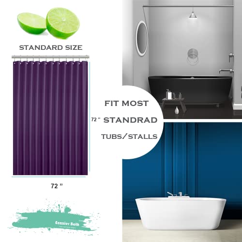 Purple Plastic Shower Curtain Or Liner, 72x72 Inch Lightweight Purple Cuctus Plastic Bathroom Shower Showroom Inner Curtain with Rustproof Metal Grommet Holes and Weighted Magnets - color: F01-purple Cuctus Flower, size: 72"W x 72"L (Pack of 1)