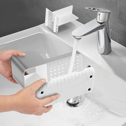 Toothbrush Holders for Bathroom Countertop Organizer (Brushed Silver Grain) | Easy To Clean, Drainage, Non-Slip, Detachable, Kids Electric Toothbrush and Toothpaste Holder for Bathrooms - color: Brushed Silver