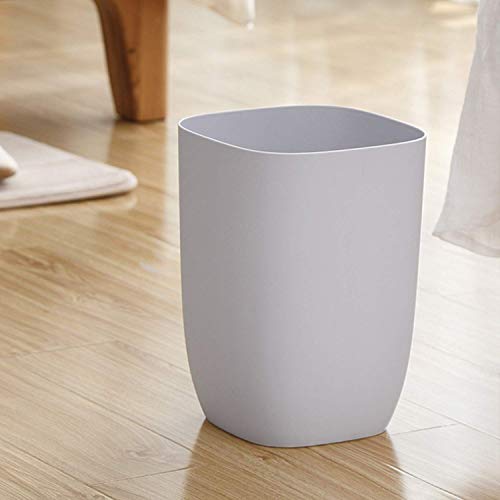 Bathroom Trash Can, Small Garbage Can for Bedroom, Living Room, Kitchen, Slim Cute Plastic Waste Basket for Office, 7L, Grey - color: Grey