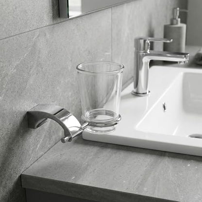ECKOREA® Polished Chrome Tumbler Holder ECK-270C, Tumbler Included, Durable Zinc Alloy, Wall-Mounted, Screw-in - size: ECK-270C