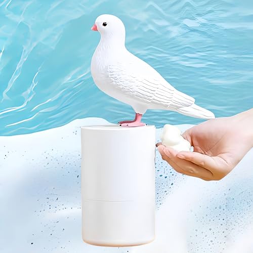 Peace Bird Foam Soap Dispenser-Pigeon And Bald Eagle Shaped Foam Hand Washer, Suitable for Kitchen and Bathroom, Automatic Liquid Soap Dispenser, Touchless Battery Powered Hand Washer (Pigeon (white)) - color: Pigeon (White)