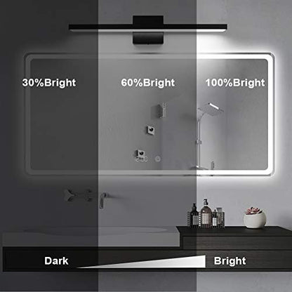 Ralbay 24 inch Dimmable Black LED Modern Vanity Light 24W Frosted Aluminum for Bathroom Vanity Lighting Fixtures Cool White 6000K - color: Black-Dimmable, size: 24 inch