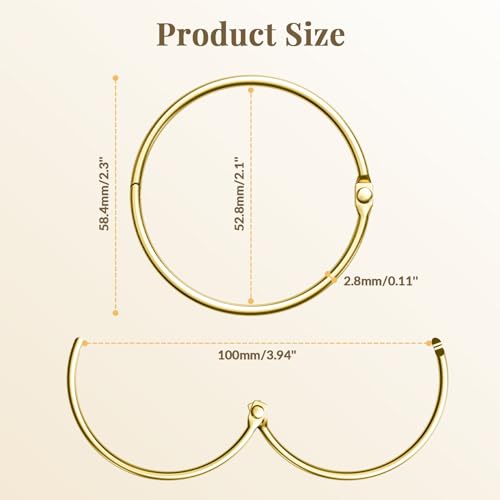 Bathway Shower Curtain Rings, Shower Curtain Hooks Rust Proof Shower Rings for Curtain, Glide Smoothly Metal Gold Shower Hooks for Shower Curtain and Rod, 12 Pcs Snap Joint Shower Curtain Clips - color: Gold, style: Classic Round
