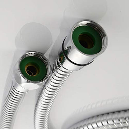 Angle Simple Flexible Shower Hose Extra Long, 118 Inches, 1/2" IPS, Chrome | Stainless Steel, Handheld Shower Head Extension Hose Replacement for Dog Bathing, Bathroom Washing, No Tangles - color: Chrome, size: 118 Inch