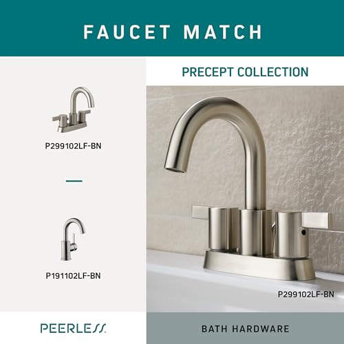 Peerless PA547-BN Precept Double Towel Hook, SpotShield Brushed Nickel