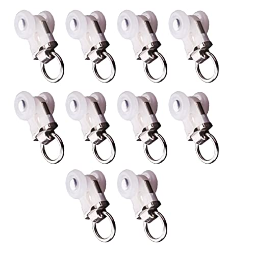 Jos & Haz MF016W-Curtain Track Accessories (10 Pack Runners) - color: White, size: 10 PACK RUNNERS