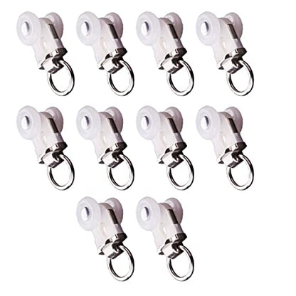Jos & Haz MF016W-Curtain Track Accessories (10 Pack Runners) - color: White, size: 10 PACK RUNNERS