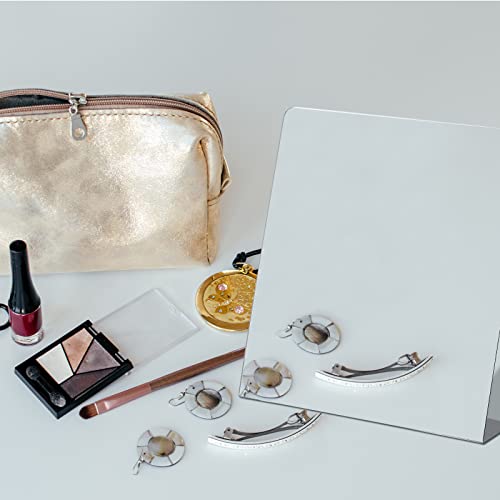 8 Pcs Counter Top Mirror Freestanding Table Desk Mirror Self Portrait Single Sided Acrylic Glass for Tabletop Desk Counter Bedroom Office Bathroom Home Dorm (9 x 10 Inch) - size: 9 x 10 Inch