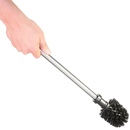 ToiletTree Products Modern Deluxe Freestanding Toilet Brush and Plunger Combo (Stainless Steel, Brush and Plunger Combo Set 4.5” x 9.75” x 18.5")