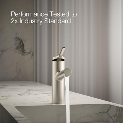 KOHLER K-35048-4K-BN Elate® Single-Handle Bathroom Sink Faucet, Bathroom Faucets, 1.0 GPM, Vibrant Brushed Nickel - color: Vibrant Brushed Nickel, size: 1.0 GPM