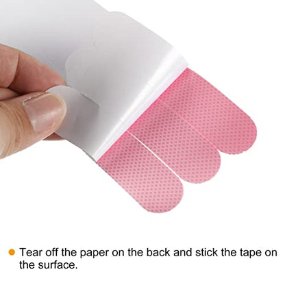 PATIKIL Non Slip Bathtub Stickers 15 x 0.8 Inch, 12 Pack Safety Shower Treads Adhesive Decal Square with Scraper for Stairs Tub Shower, Pink - color: Pink, size: 15 x 0.8"