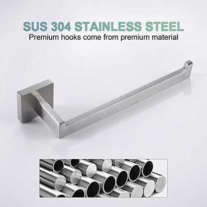 KOKOSIRI Hand Towel Holder Brushed Nickel Towel Bars Stainless Steel Bathroom Hardware Kitchen Paper Towel Holder Wall Mount, B3003BR - color: Brushed Nickel
