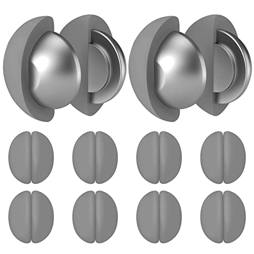 VANZAVANZU 10 Pairs Shower Curtain Weights, Silicone Wrapped Magnets, Heavy Duty Magnets Prevent Curtain Liner from Blowing, Rust-Free, Gray - color: Grey, size: 1.2"W x 1.2"L (Pack of 10)