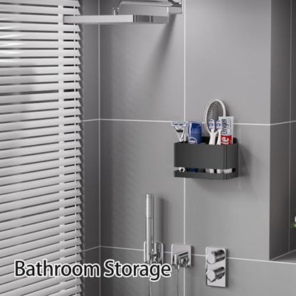 Electric Toothbrush Holder, Wall Toothbrush Holder Bathroom，2 Slot | Made of aluminum; no drilling ; suitable for use in bathrooms, kitchens, and studies. - size: Double slot