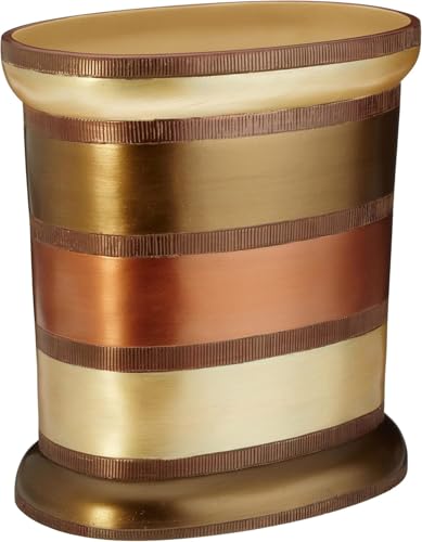 Zahari Home Decorative Trash Can for Bathroom, Office & Bedroom - 2.1 Gallons Stylish & Small Trash Can for Dorms, Desktop & Restroom - Chic Waste Basket for Compact Spaces, Contempo - color: Contempo