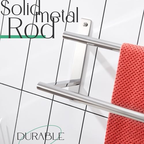KOKOSIRI Bathroom Towel Racks 20 Inch Double Towel Bars Bath Towel Holder Towel Storage Towel Shelves Wall Mount Stainless Steel Polished Chrome B5010CH-L20 - color: Polished Chrome, size: 20-Inch