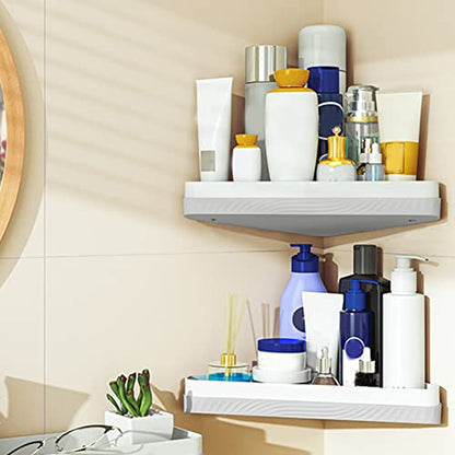 Tyenaza Bathroom Shelf, Triangular Corner Shower Shelf Rack, Wall Mounted Bathroom Shelf Storage Organizer, for Bathroom Kitchen Bedroom