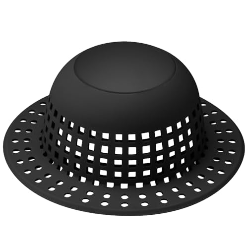 Aluvor Shower Drain Hair Catcher Bathtub Drain Cover Sink Drain Protector | Bathroom Sink & Bathtub Drain Strainer for Pop-Up & Regular Drains, All Black - color: All Black