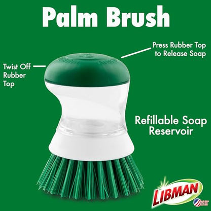 Libman Bottle & Dish Kitchen Brush Kit with Straw Cleaner, 4 Brush Styles | Kitchen scrub brush kit for bottles, dishes, and straws; 3 brushes plus straw cleaner. - style: Bottle & Dish Brush Kit