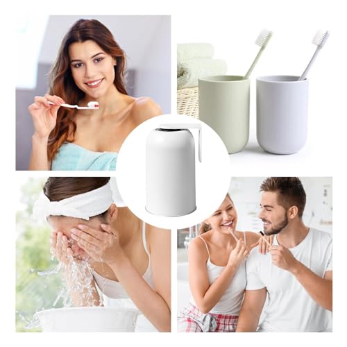 Magnetic Toothbrush Cup 350ml Wall Mounted No Drilling Stainless Steel | Mouthwash Cup for Home Brushing Rinsing Family Kids Adults