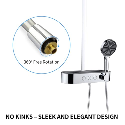 Extra Long Replacement Shower Hose Extension Handheld Shower Head Hose 70 Inches Flexible and Durable with Brass Insert and Nut - color: Silver, size: 70 Inches