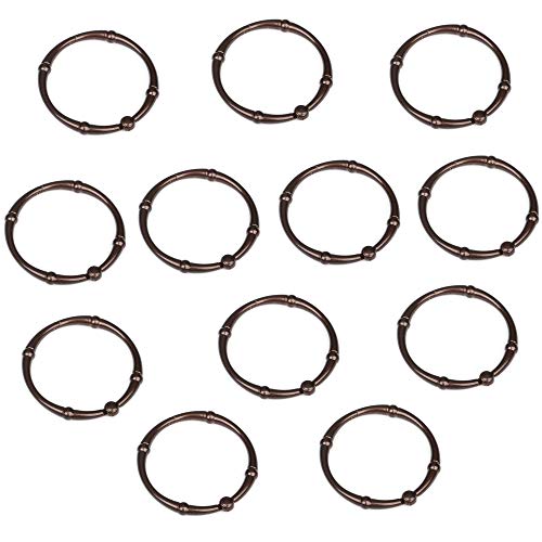 Rust-Proof Zinc Shower Curtain Hooks with Clasp Closure, Shower Hooks Hangers for Bathroom, Kitchen Utensils, Curtains, Clothing, Towels etc - Set of 12, Oil Rubbed Bronze - color: Oil Rubbed Bronze