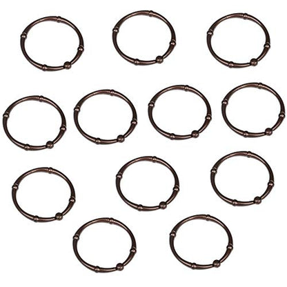 Rust-Proof Zinc Shower Curtain Hooks with Clasp Closure, Shower Hooks Hangers for Bathroom, Kitchen Utensils, Curtains, Clothing, Towels etc - Set of 12, Oil Rubbed Bronze - color: Oil Rubbed Bronze