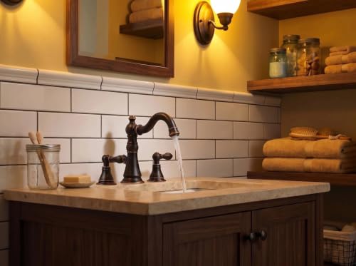 Oil Rubbed Bronze 2-Handle 8 Inch Widespread Bathroom Faucet 3 Holes,2 Pack | Derengge Traditional Widespread Sink Faucet, With Pop-Up Drain 360° Swivel Stainless Steel Spout, F-8805-ORB - color: Oil Rubbed BronzeX2