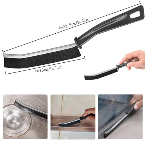 5PCS Hard Bristle Crevice Cleaning Brush, Multifunctional Crevice Cleaning Tool, Gap Cleaning Brush, Crevices Cleaning Brushes for Tight Narrow Spaces, Grout Lines, Sink, Toilet, Household Use
