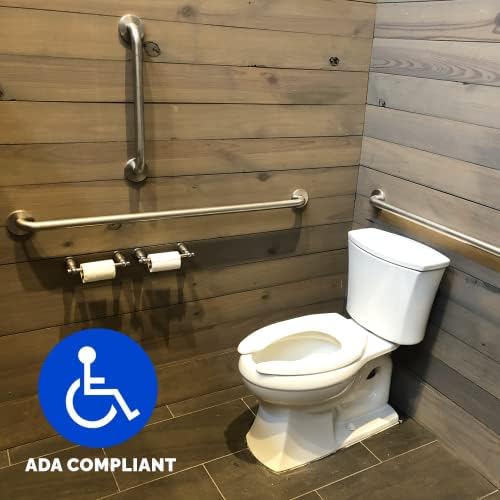 ADA Grab Bar Bundle, Brushed Brass, Pack of 3, 18/36/42 in | 1.5 in Diameter, Toilet Grab Bars, Commercial Restrooms, Shower Use, Bundle of Multiple Lengths - color: Brushed Brass