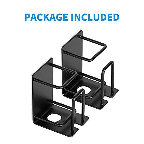 HANZE Toothbrush Holder 304 Stainless Steel Adhesive Wall Mounted 3 in 1 with Toothbrush Holder Toothpaste Holder and Cup Holder for Bathroom Shower, 2 Pack(Black) - color: 2 Pack Black
